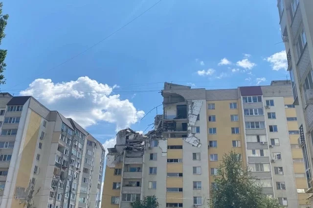 В Саратове пострадал дом по ул. Блинова, 2.