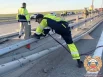 Рабочие убрали барьерное ограждение.