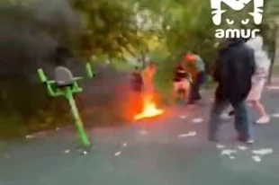 Ребята решили вызвать «призрачного гонщика, как минимум об этом говорилось в видео, заснятом во время поджога
