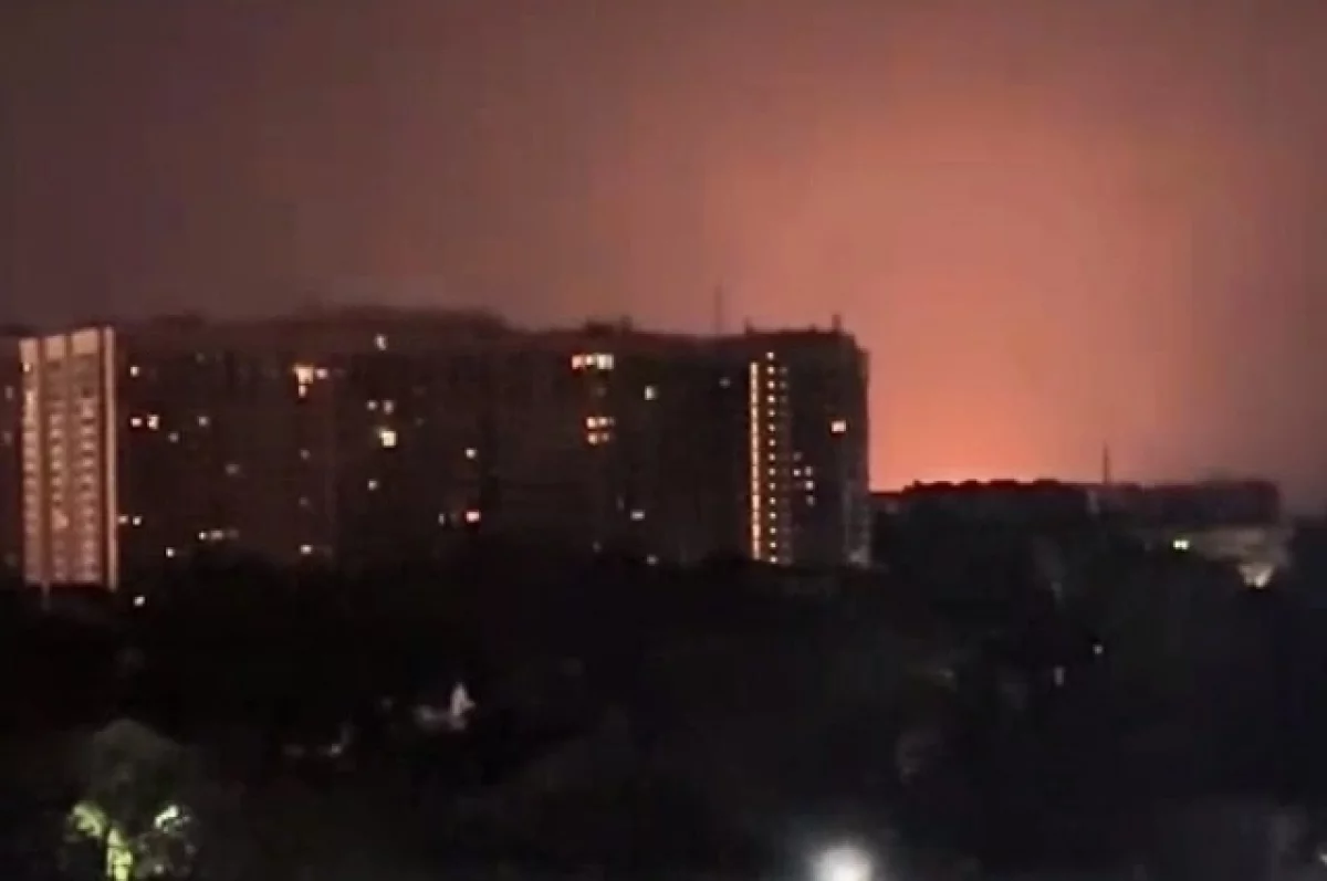 Очевидец снял момент взрыва под Одессой