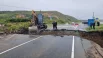 Разрушенная селем дорога.
