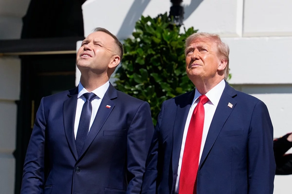 Кароль Навроцкий и Дональд Трамп. 