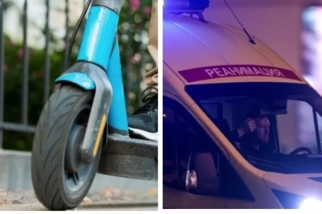 На место происшествия прибыла машина скорой помощи.