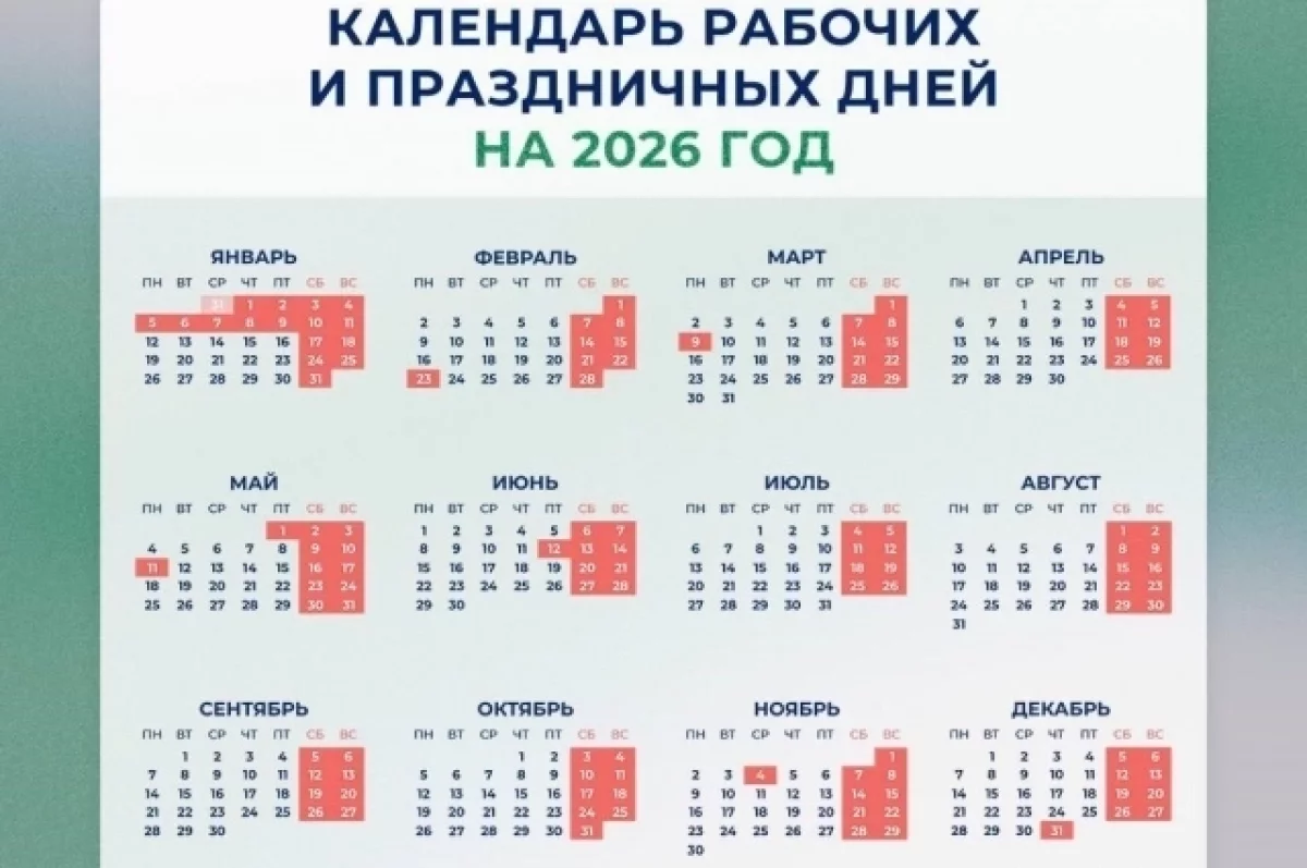 Бессараб: новогодние каникулы в 2026 увеличили, сократив выходные в мае