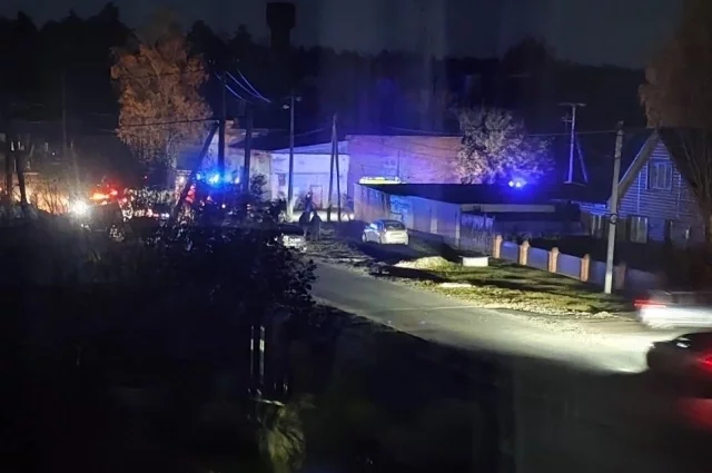 Кадры с места происшествия.