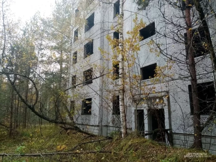 В этих домах, построенных перед развалом СССР, должны были жить переселенцы из северных регионов страны. По крайней мере, есть такая версия.