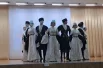 Выпускники школы исполнили народный осетинский массовый хороводный танец симд.