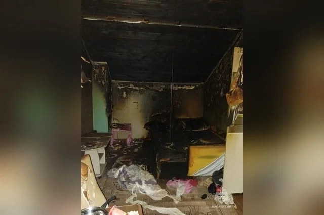 Пожар произошел в селе Шемордан.