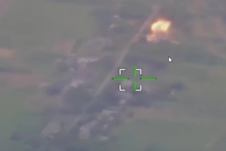 Кадры поражения пункта временной дислокации подразделения 158-й ОМБр ВСУ.