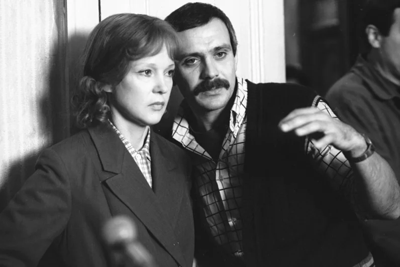 Никита Михалков и Людмила Гурченко на съемках фильма «Пять вечеров».
