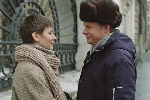 Елена Сафонова и Виталий Соломин. Кадр из фильма «Зимняя вишня» (1985)