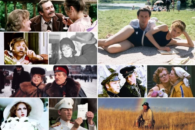 Кадры из фильмов Никиты Михалкова. 