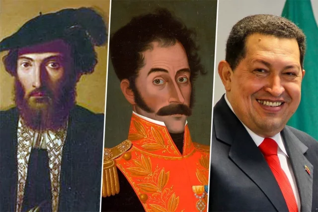 Америго Веспуччи, Симон Боливар, Уго Чавес. 