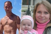 Сергей Беляев и Лида с дочерью Василисой.