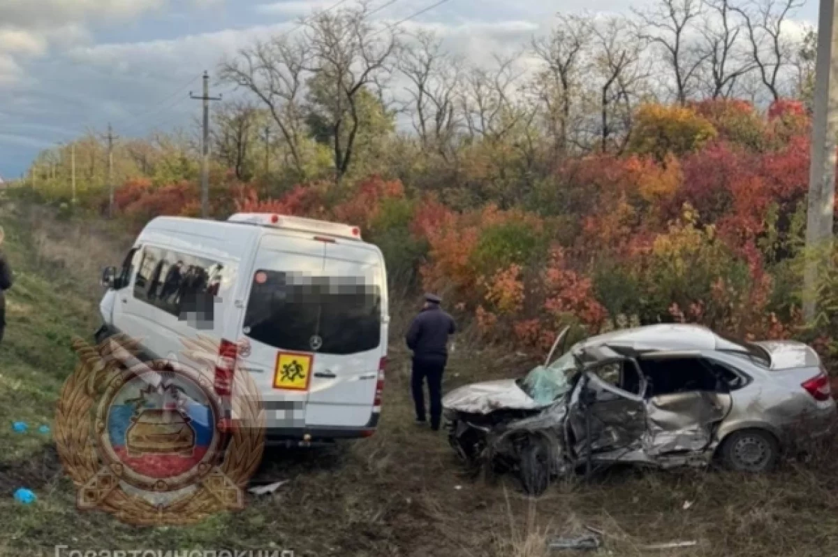 Семь детей доставили в больницу после ДТП с микроавтобусом на Ставрополье