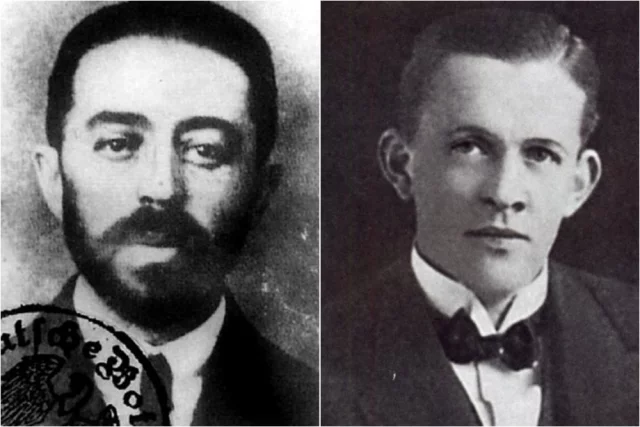 Фото Рейли в немецком паспорте на имя Джорджа Бергманна; Сэр Р. Г. Брюс Локкарт — британский дипломат, тайный агент, журналист, писатель.