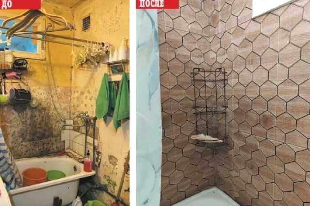 В квартире, где проживают бабушка, её дочка и внучка, отремонтирована ванная комната.