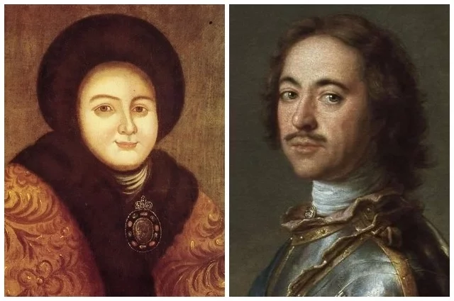 От первой жены, Евдокии Лопухиной, Петр избавился, принудив ее к постригу в монахини. 