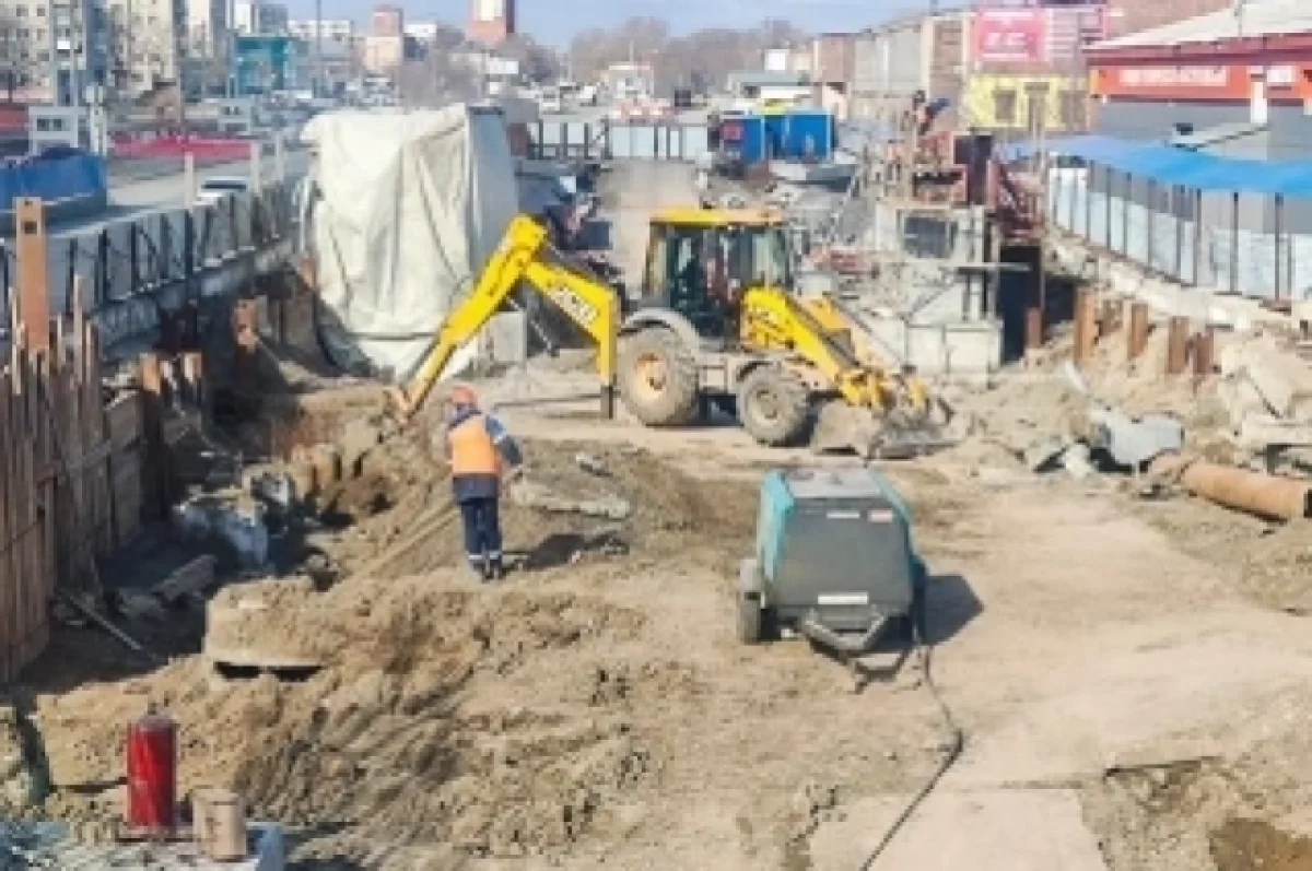 Эстакадный съезд 6.2 левобережной развязки мостового перехода через Обь в Новосибирске