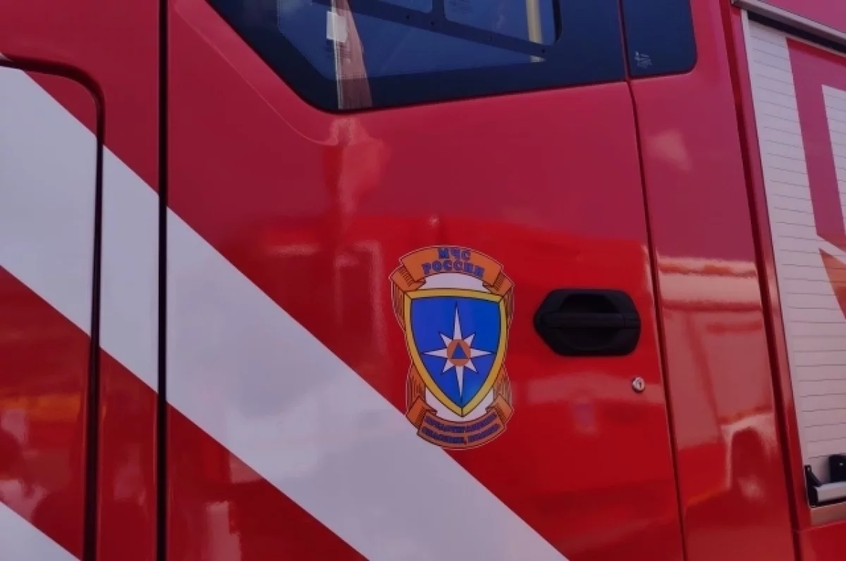 Пожар в административном здании на улице Тургенева в Новосибирске