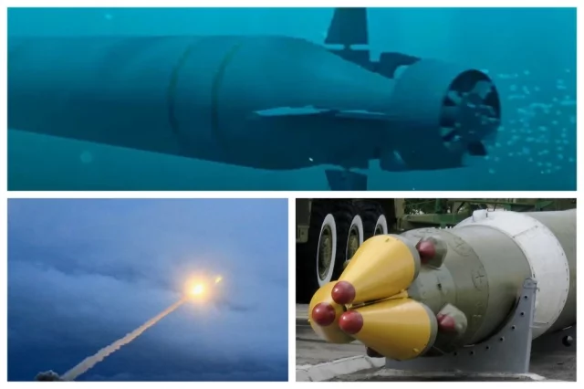 Подводный аппарат «Посейдон», ракеты «Буревестник» и «Орешник».