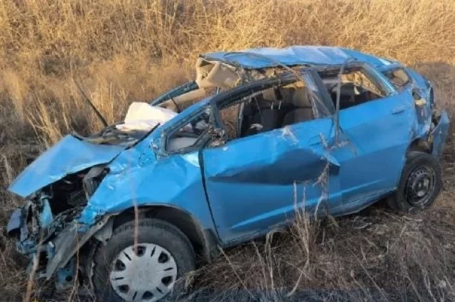 Водителя перевернувшейся машины доставили в реанимацию