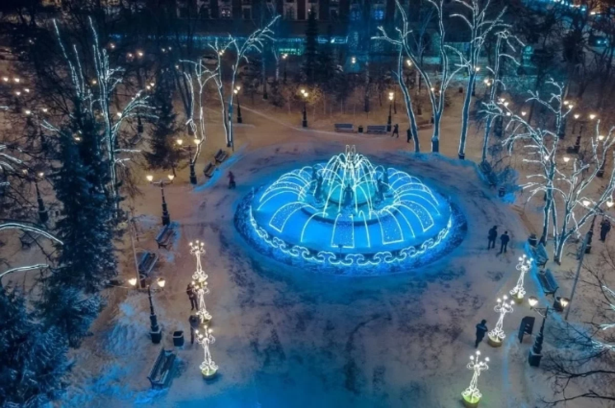 К Новому году по Уфе протянут 18 км гирлянд