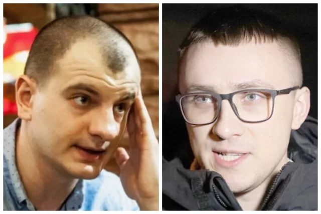 Украинские националисты Евгений Карась (слева) и Сергей Стерненко.