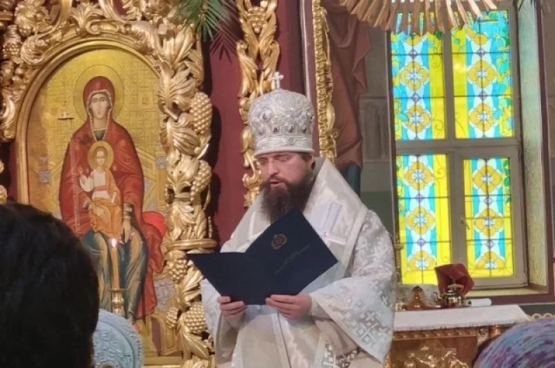 Богослужение возглавил епископ Таганрогский Артемий, викарий Ростовской епархии.