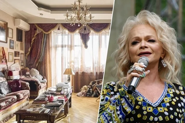 Квартира Ларисы Долиной. На фото — гостиная. 