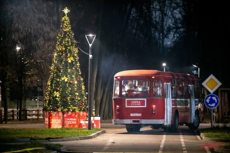 Развлекали новогодние герои москвичей с обеда и до самого вечера.