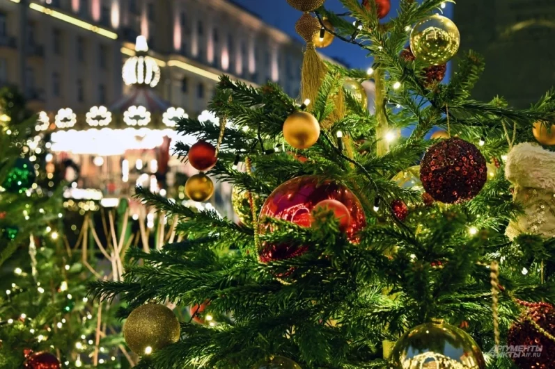 Новогоднее оформление улиц Москвы.
