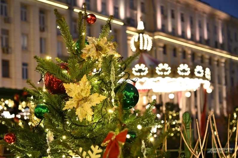 Новогоднее оформление улиц Москвы.