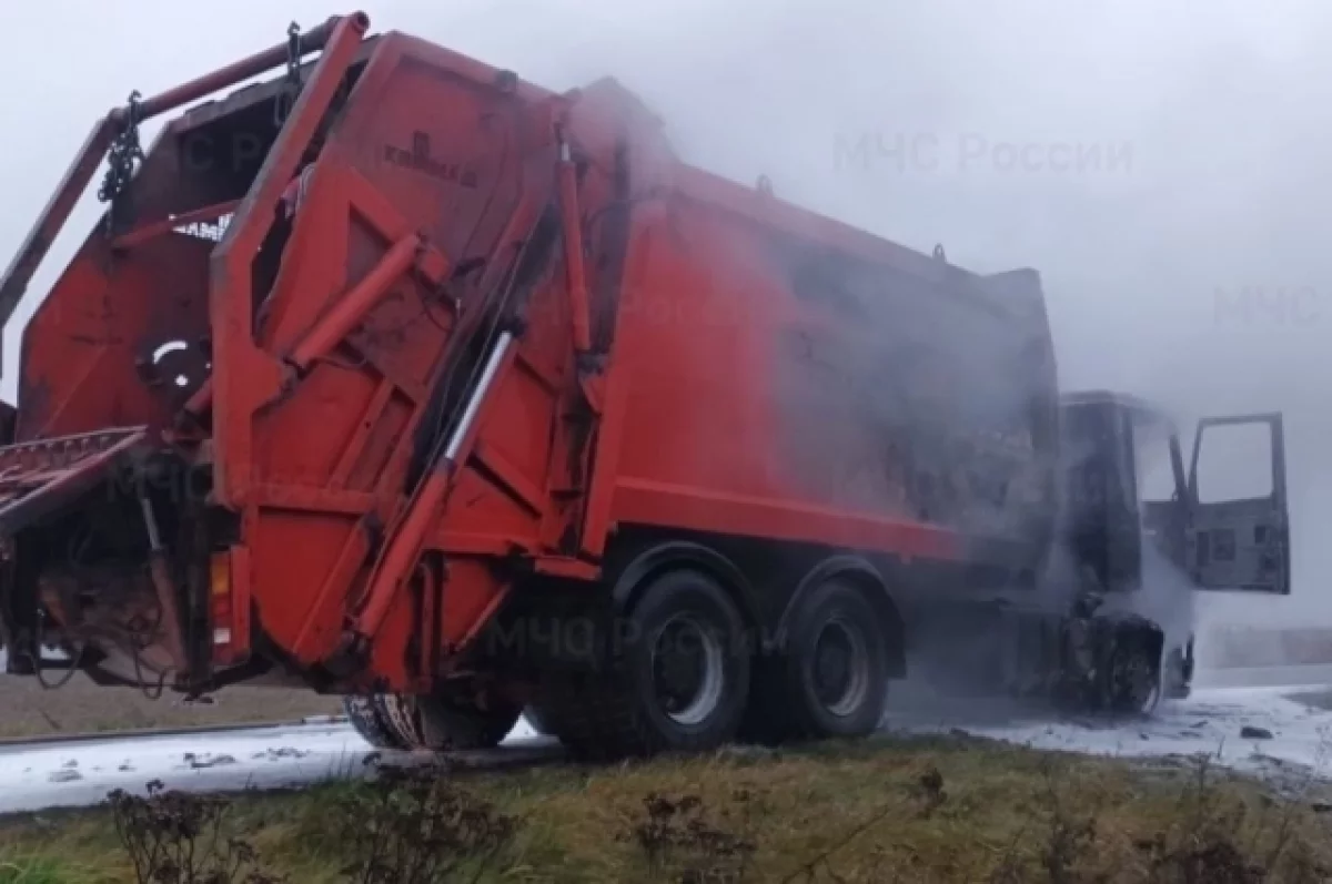 Брянские спасатели потушили грузовик в Трубчевском районе