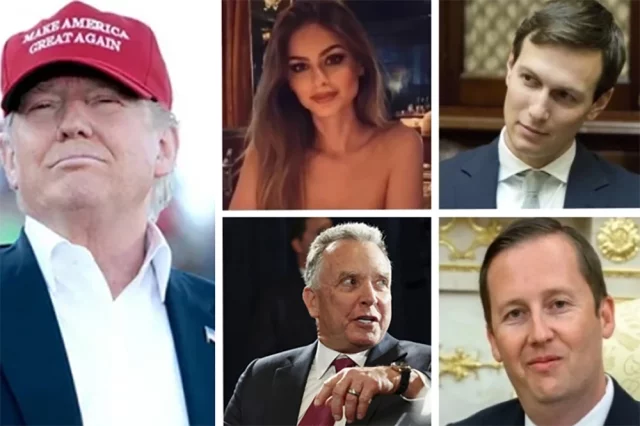 Дональд Трамп, Элизабет Пипко, Джаред Кушнер, Стивен Уиткофф, Серхио Гор.