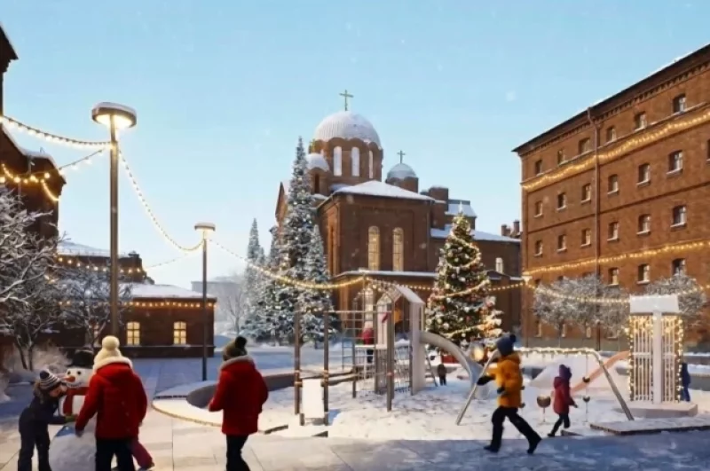 Рядом с ним появится пешеходный променад с арт-объектами, детскими площадками...