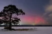 Рядом с Иркутском фотографу Илье Буянову тоже удалось сфотографировать полярное сияние около трёх часов ночи.