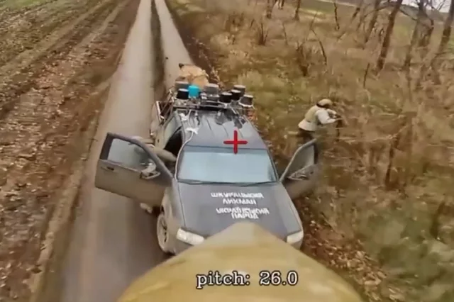 Уничтожение техники ВСУ российскими БПЛА. 