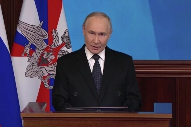 17 декабря 2025. Президент РФ Владимир Путин выступает на расширенном заседании коллегии Министерства обороны РФ.