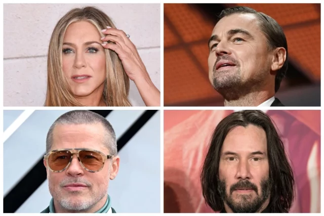 Дженифер Энистон, Брэд Питт, Леонардо Ди Каприо, Киану Ривз.