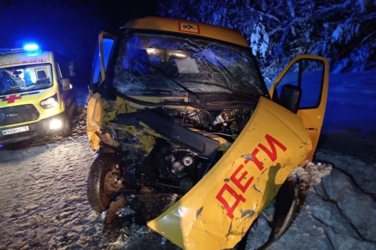 Пятеро детей пострали в ДТП со школьным автобусом в Удмуртии