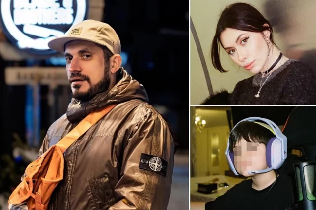 Паша Техник, Ева Карицкая и сын Иван. 