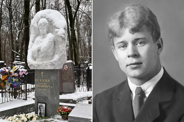Сергей Есенин и его могила. 