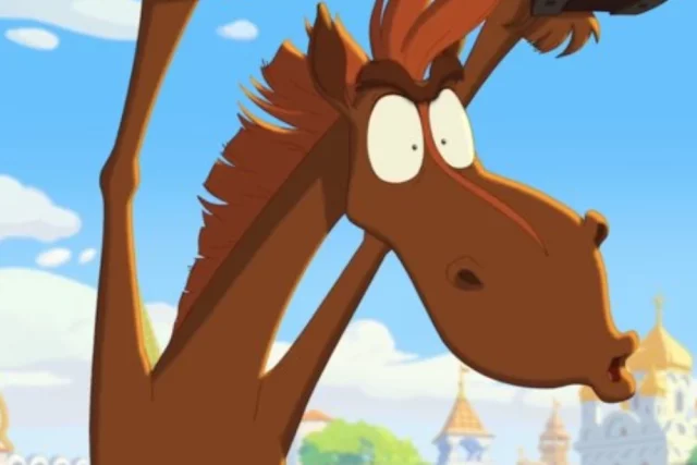 Богатыри идут на помощь Князю, городу и верному коню Юлию.