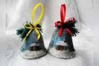 Колокольчики из войлока работы Веры Глинки. 