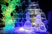Ключевым украшением площадки стали ледяные и песчаные скульптуры, созданные мастерами из России и стран СНГ. 