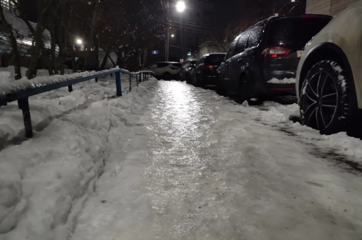 Уголовное дело завели после падения женщины на льду в Барнауле