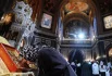 Перед началом патриаршего богослужения в храме Христа Спасителя в Москве в праздник Рождества Христова.