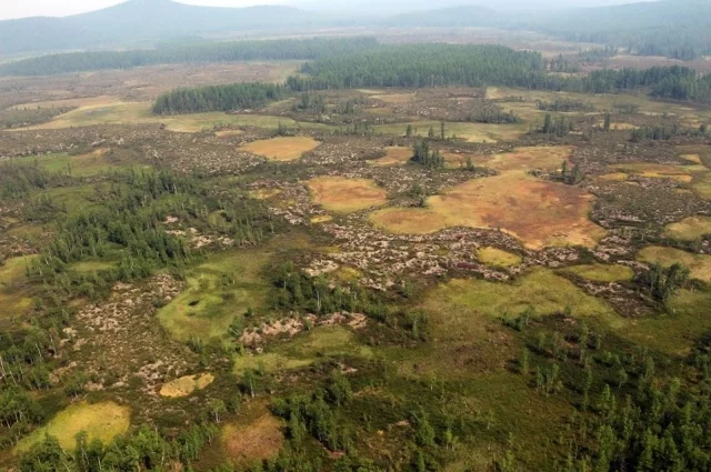 Место падения Тунгусского метеорита.