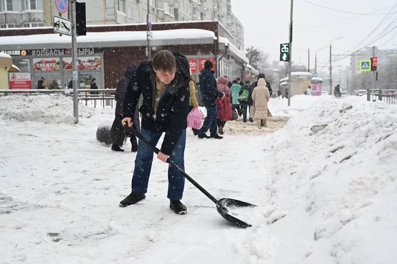 Снегопад в Тульской области.